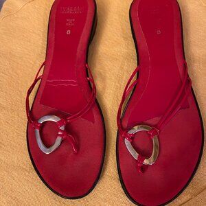Italian Shoemakers red strappy scandals sz 8  never worn